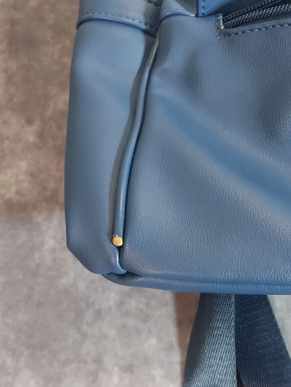 CLUCI Navy Blue Faux Leather Convertible Backpack Purse - Everyday Bag